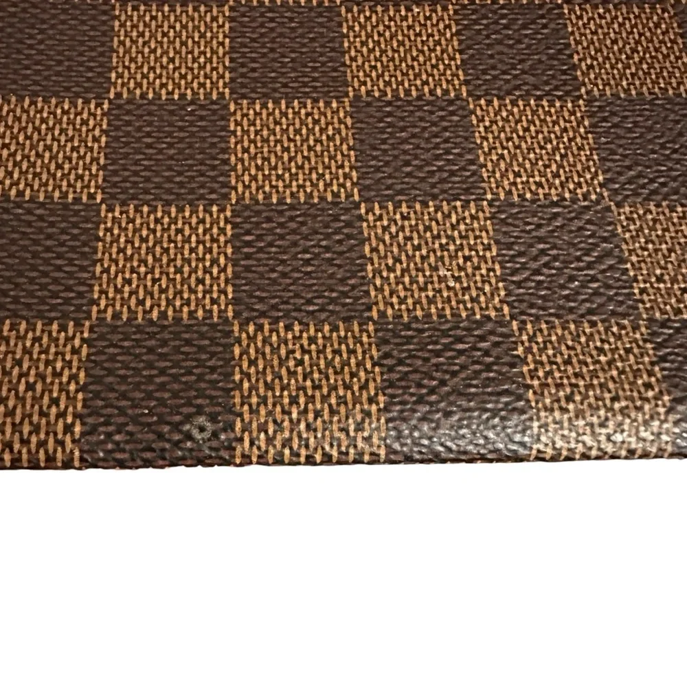Louis Vuitton Damier Ebene Leather Slim Zippered Pouch Insert